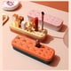 thumbnail image 5 of Monstrate Caja de almacenamiento de lápices labiales, soporte cosmético de rejilla múltiple de plástico, escritorio para dormitorio, lápiz Almacenamiento y organización del hogar Rosa Blanco, 5 of 6