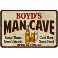thumbnail image 1 of BOYD'S Man Cave Sign 8 x 12 High Gloss Metal 208120011490, 1 of 1