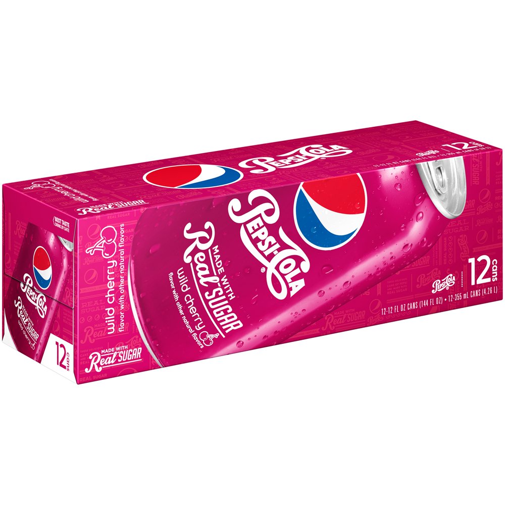 Pepsi Wild Cherry Flavored Soda, 12 Fl. Oz., 12 Count