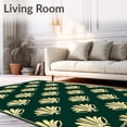 thumbnail image 2 of ODIKA 4'x6' Machine Washable Non-Slip Area Rug, Art Shell with Interlocking Fan Motifs and Opulent Detailing High Traffic Rug, Green, 538040, 2 of 7