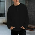 thumbnail image 1 of pstuiky mangas largas para hombre, Sudadera con capucha y cuello redondo de manga larga de color liso para hombre camisetas de hombre m, 1 of 9