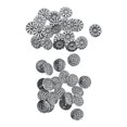 thumbnail image 1 of 40 botones de metal de 2 estilos de 18 mm, botones decorativos para prendas de vestir para manualidades y flor y laberinto, 1 of 9