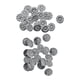 thumbnail image 1 of 40 botones de metal de 2 estilos de 18 mm, botones decorativos para prendas de vestir para manualidades y flor y laberinto, 1 of 9