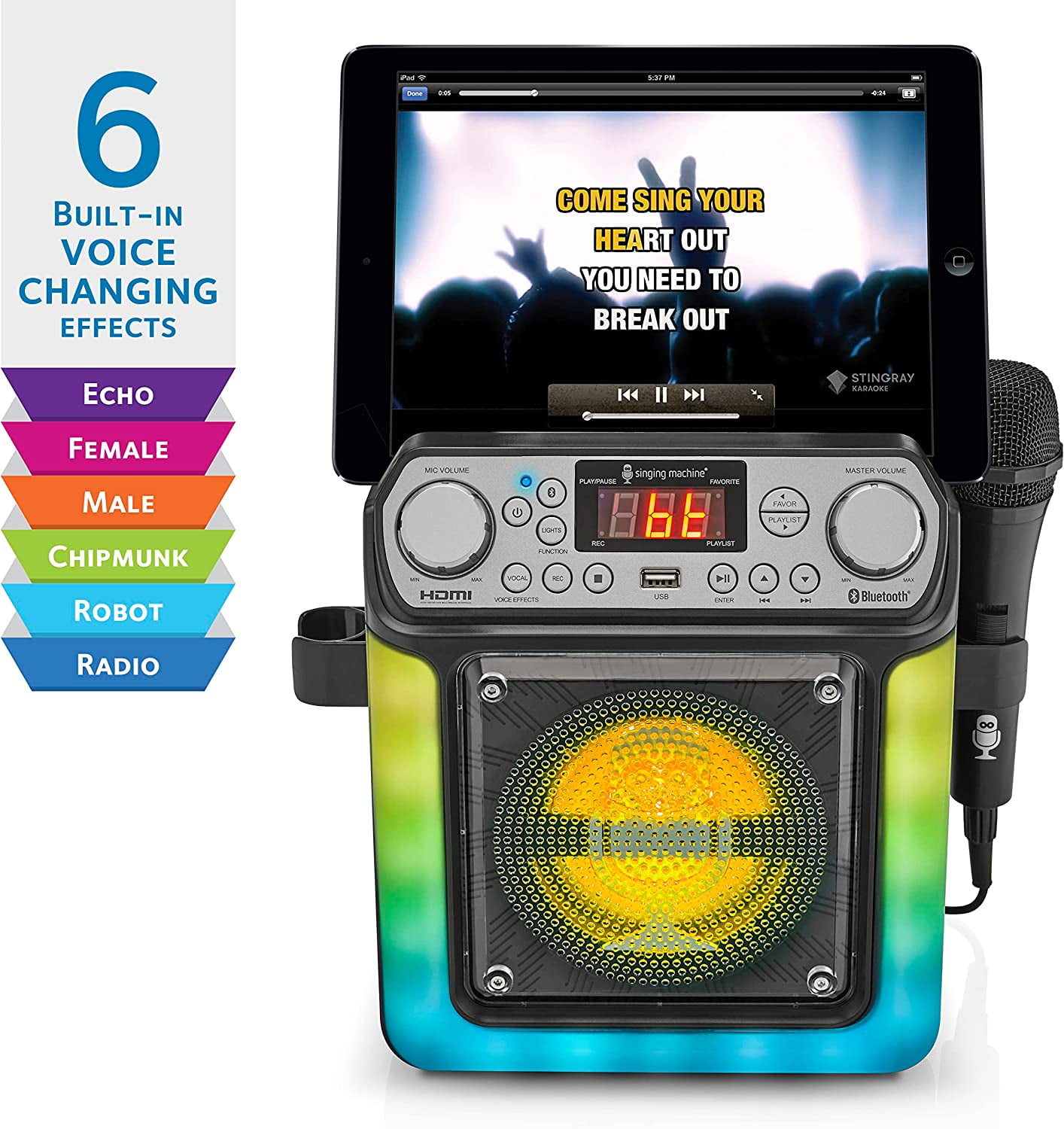 Singing Machine Groove Mini Karaoke System - Black