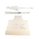 thumbnail image 2 of Delantal de trabajo de PU a la moda para hombres y mujeres, delantal de cocina con correas ajustables, delantal impermeable para barbacoa, hornear, ca Blanco, 2 of 9