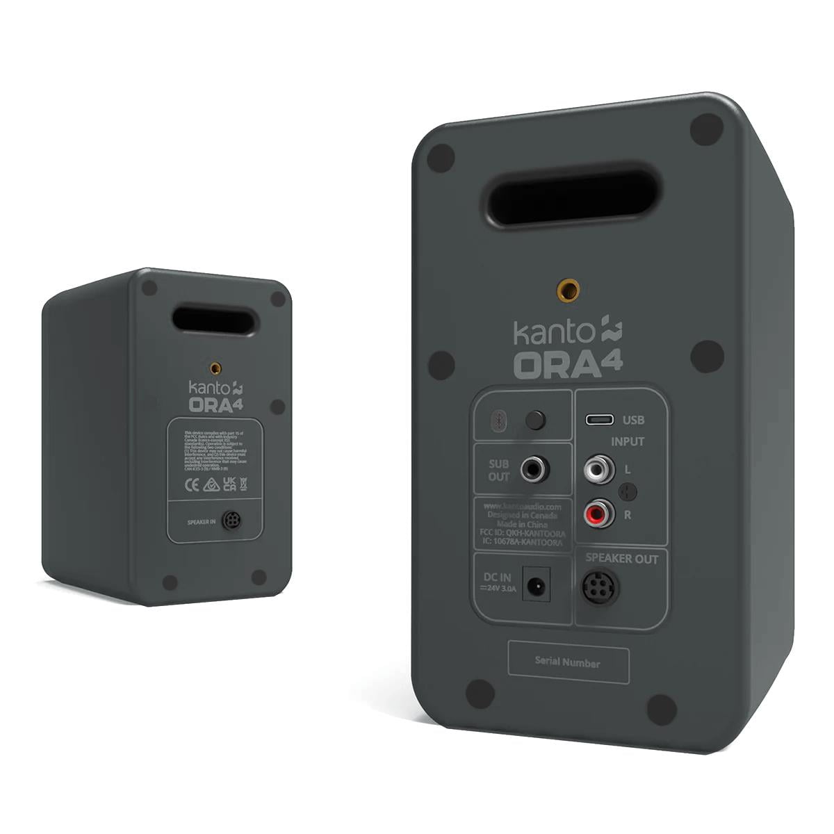 Kanto ORA4 Powered Bluetooth Desktop Speakers - Pair (Matte Grey)
