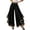 Black, variant on cocolona Womens Chiffon High Waist Palazzo Pants Phnom Penh Elastic Waist Wide Leg Travel Dance Pants