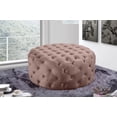 thumbnail image 2 of Meridian Furniture Addison Button Tufted Pink Velvet Ottoman and Bench, 2 of 4