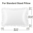 thumbnail image 2 of Unique Bargains Satin Pillowcase Ruffled Pillow Shams Silky Sateen Pillow Cases Covers, 2 of 8