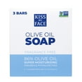 thumbnail image 3 of Kiss My Face Pure Olive Oil Bar Soap, Fragrance Free, 86% Olive Oil, Super Moisturizing, Made from Greek Olive Oil, 4 oz, 3 Pack, 3 of 3