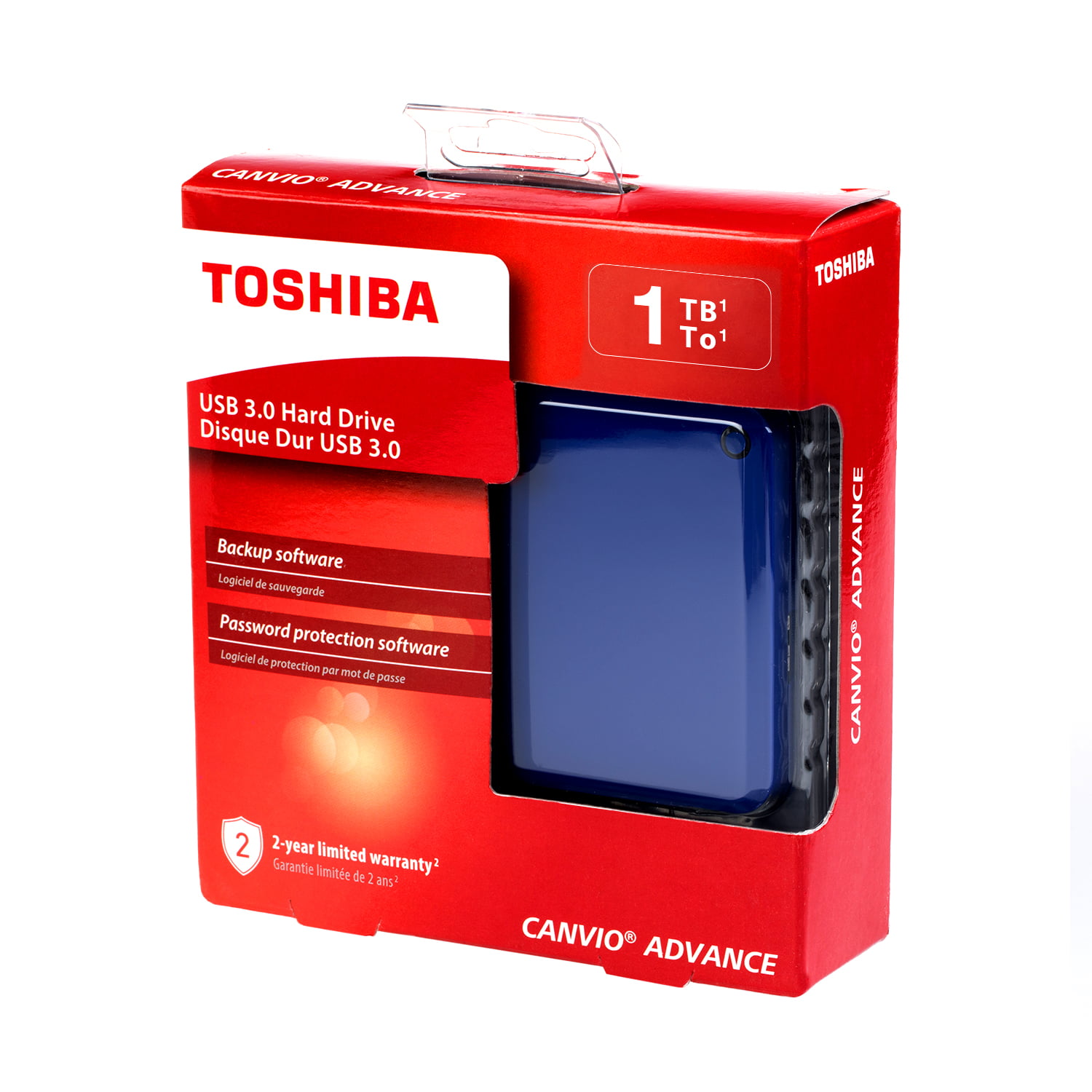 Toshiba Canvio Advance 1TB Portable External Hard Drive USB 3.0 Black HDTC910XK3AA 