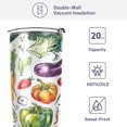 thumbnail image 4 of SKYSONIC Vegetable Tumbler Stainless Steel Double Wall Vacuum Reusable Insulated Mug with Straw and Built-in Coaste for Cold and Hot Beverages, 12oz, 4 of 7