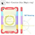thumbnail image 3 of Rugged Kids Case for Lenovo Tab M10 Plus 3rd Gen 10.6 inch (2022), Heavy Duty Shockproof 360°Swivel Ring Stand Handle Case Cover for Lenovo Tab M10 Plus 3rd Gen 10.6 inch (2022), R-colorful+red, 3 of 8