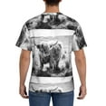 thumbnail image 3 of Bixox Men's Yak Printed Short Sleeve Skinny Athletic T-Shirt, 3 of 6