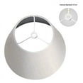thumbnail image 2 of Lamp Shade Linen Fabric White Lamp Shade Small 5 Inch Top Diameter x 9 Inch Bottom Diameter x 7 Inch Tall (White with Gold Threads), 2 of 6