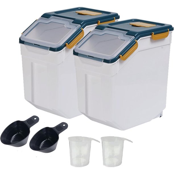 Contenedor de almacenamiento de alimentos AnRui hermético de 11,34 kg con accesorios