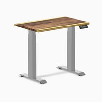 Desky Dual Mini Hardwood Sit Stand Desk - Saman / 32" X 20" / Gray
