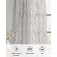 thumbnail image 6 of Grey Branches Sheer Curtains 54 Inch Length 2 Panels Set for Living Room/Bedroom, Vintage Art Farmhouse Kitchen Curtains with Grommet Semi-Sheer Curtains Drapes Voile Window Treatments 42"x54"x2, 6 of 7