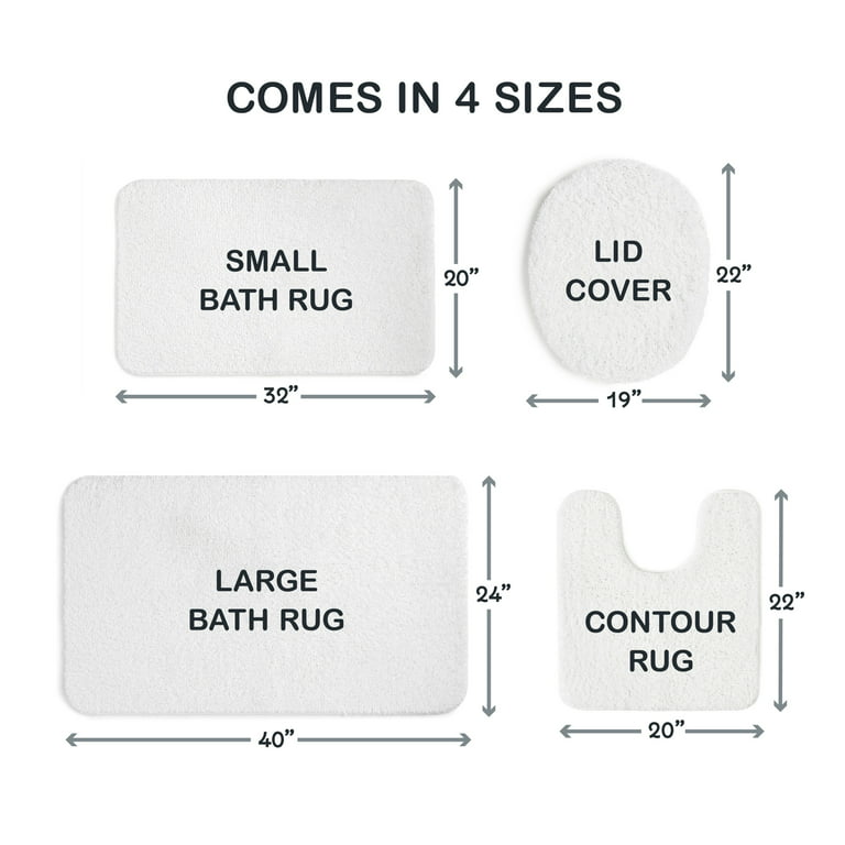 Mainstays Basic 3 Piece Polyester Bath Rug Set, 20 x 32 Rug