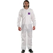 Microchem Collared Coveralls,4XL,White,SMS,PK25 WH15-S-92-100-08