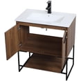 thumbnail image 3 of 30 inch Single Bathroom Vanity in Walnut Brown, 3 of 15