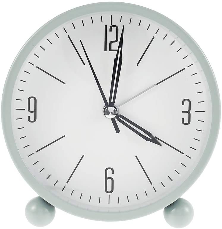 RELAX Silent Alarm Clocks Bedside Non Ticking Battery Powered with