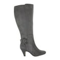 thumbnail image 2 of BELLA VITA Womens Gray Covered Buckle Accent Padded Comfort Troy Ii Sculpted Heel Zip-Up Heeled Boots 7.5 M WC, 2 of 4