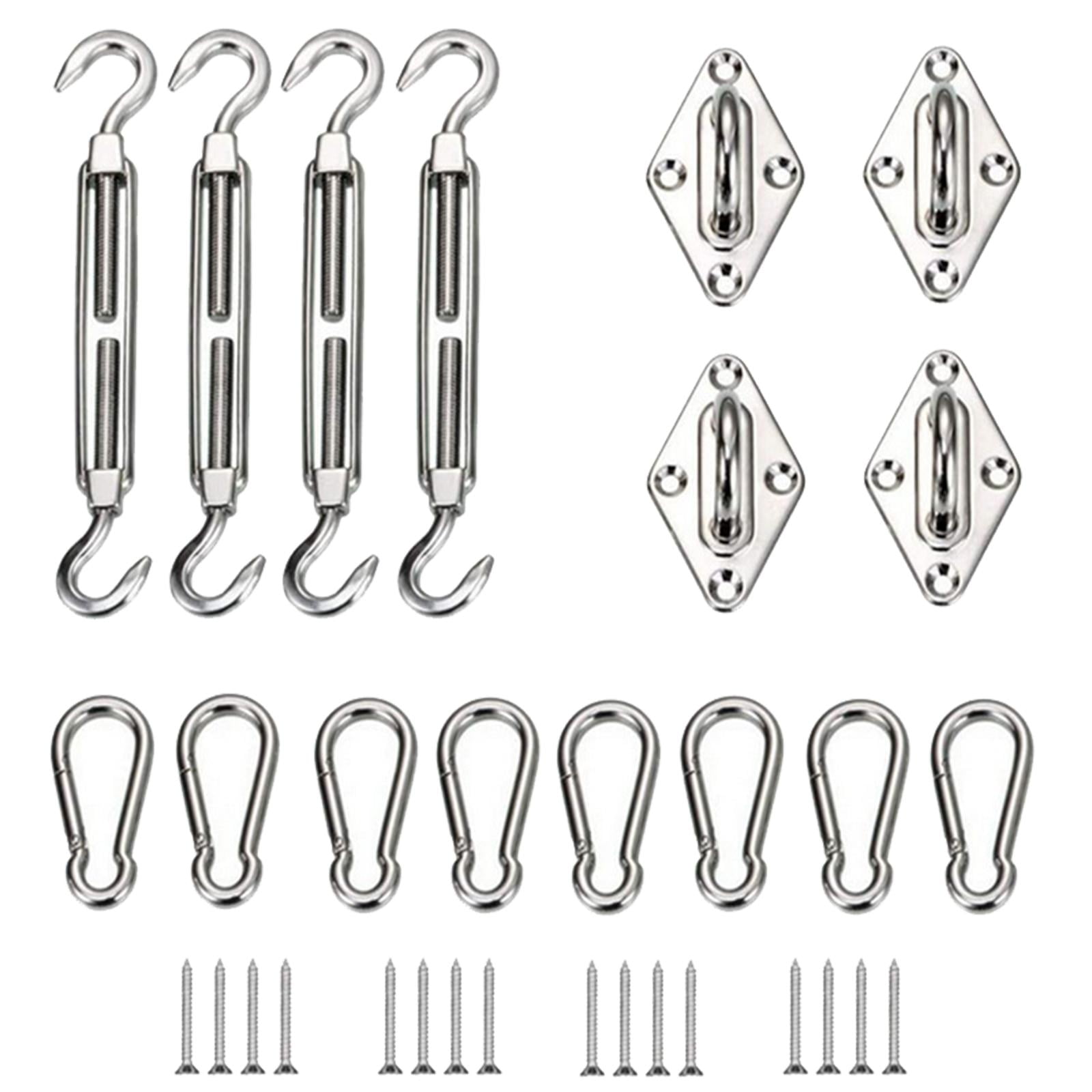 Stainless Steel Shade Sail Hardware , Pad Eyes, Turnbuckle, Carabiner