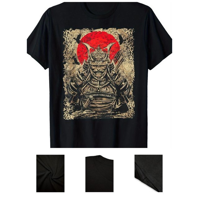 Men'S Samurai Warrior Graphic T Shirt 100% Cotton