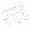thumbnail image 4 of 10 piezas de colgantes de bisel , , fabricación de resina, pendientes, colres, pulseras, colgantes y artículos hechos K bnca Gloria espacios en blanco del bisel abierto, 4 of 6