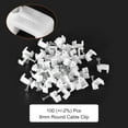 thumbnail image 2 of Flat Cable Clips with Single Steel Nail 8mm White 100 Pieces, 2 of 5