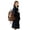 Brown, variant on Checkered Backpack, Large Capacity Casual Daypack with Drawstring Flap, Durable Nylon Rucksack for Teen Outdoor & Daily Commute 7.9x7.9 Inches