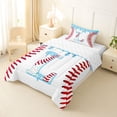 thumbnail image 2 of Manfei Baseball Initial L Twin Comforter Sets 2pcs,Ice Cream Bedding Set, 2 of 6