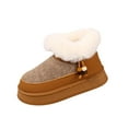 thumbnail image 2 of Lenago Women's Bootie Fluffy Snow Shoes House Slippers Warm Faux Suede Platform with Soft Comfortable Foam Cozy House Slipper for Winter Indoor & Outdoor Boots, 2 of 9