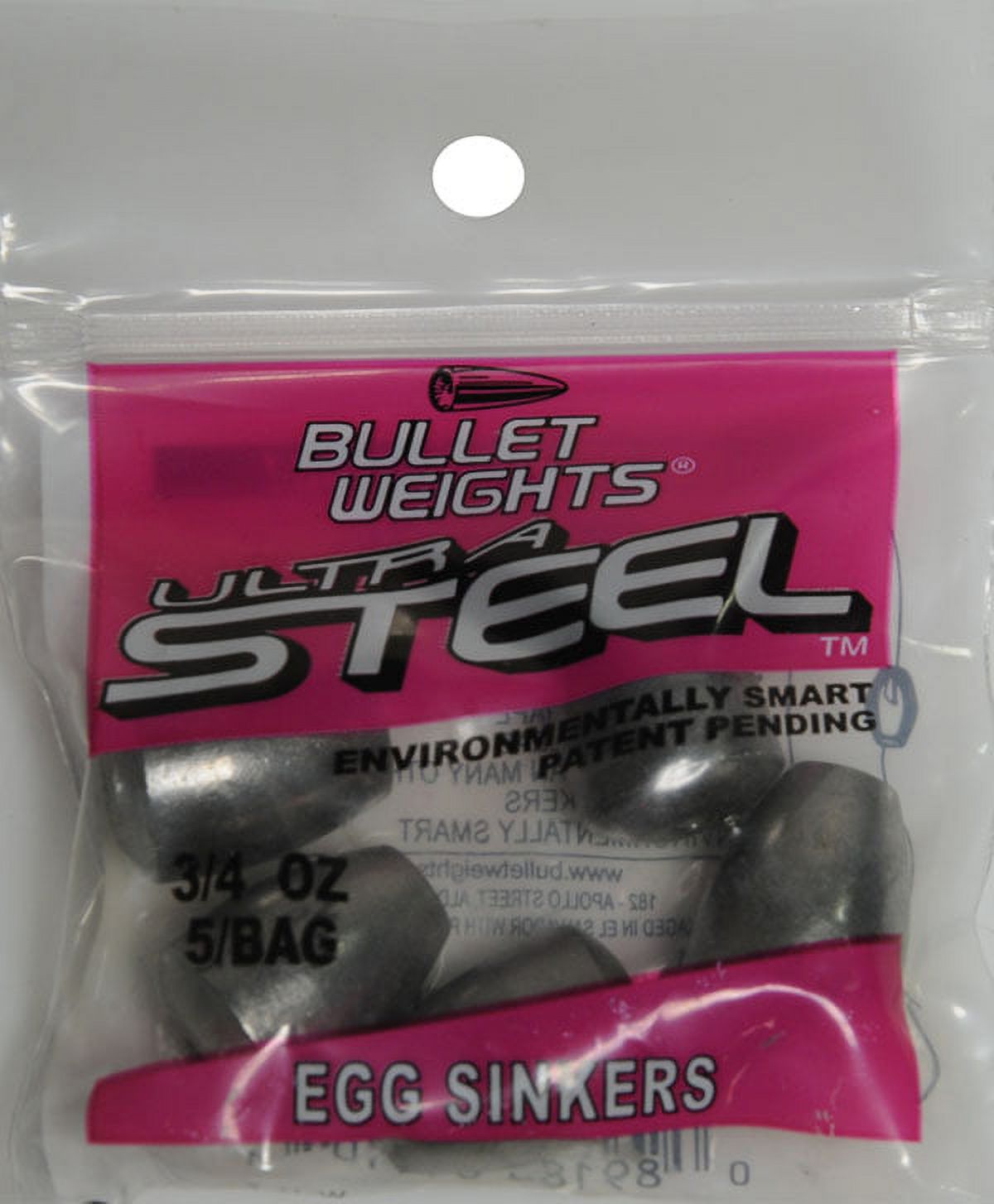 Bullet Weights® Ultra Steel Egg Weight 3/4 Oz. 5 Sinkers