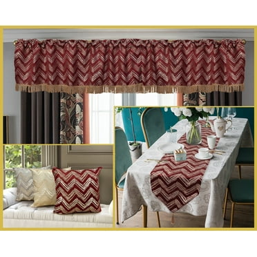 Violet Linen Fantasy Modern Zig Zag Chevron Pattern, Polyester Jacquard, Burgundy, 18 Inch x 18 Inch, Decorative Throw Pillow