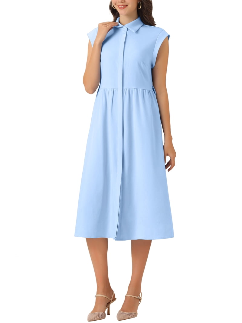 midi work dress for women Leely Black Satin A Line Boat Neck Sleeveless Semi Formal Dress Spandex2% Business Office Dresses for Women's