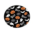 thumbnail image 2 of Round Halloween Tablecloth 52 Inch Diameter Stretch Waterproof Table Cover Spooky Halloween Decor for Dining Room Party Gothic Halloween Home Halloween Party Supplies Table, 2 of 7