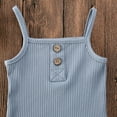 thumbnail image 3 of Qiylii 2 Pcs Baby Girl Knitted Outfit Set, Sleeveless Suspenders Jumpsuit+Shorts, 3 of 7