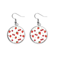 thumbnail image 1 of Rojo fresa ilustración patron Pendientes pendientes de plata colgantes joyas señora Unbranded M, 1 of 3