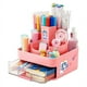 thumbnail image 1 of PortaláPices Giratorio, Organizador de Escritorio, PortaláPices, Portabrochas de Maquillaje con 11 Compartimentos para el Hogar, Rosa, 1 of 5