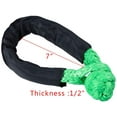 thumbnail image 4 of Astra Depot Green UHMWPE Synthetic Soft Shackle 38000lbs + Black Snatch Recovery Ring 41000lbs for ATV UTV Tow Truck - 2 Sets, 4 of 7