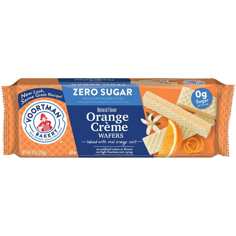 VOORTMAN Bakery Zero Sugar Orange Creme Wafer Cookies 9 oz