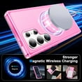 thumbnail image 2 of Magnetic Ring Stand for Samsung Galaxy S25 Ultra 2 In 1 Case, 360° Full Body Protection Built-in Screen Protector Hard Matte Clear Back Shockproof Bumper Cover for Samsung Galaxy S25 Ultra - Rose, 2 of 6