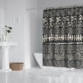 thumbnail image 2 of Black Geometric Triangle Wave Pattern Shower Curtain 84"x72" ,Bathroom Decorative Shower Curtains Set with 12 Hooks,Modern Waterproof Washable Shower Curtain, 2 of 6