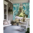 thumbnail image 4 of nqOlkjepod Outdoor Curtains for Patio Waterproof, Coastal Beach Tree Green Outdoor Privacy Panels Grommet, Vintage Tropical Flower Plant Blackout Outside Curtains for Porch/Cabana 54"x108", 1 Panel, 4 of 8