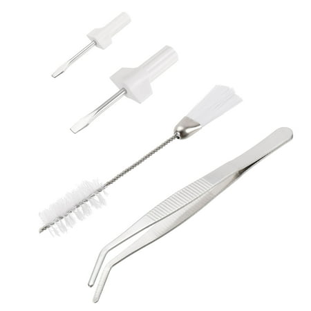 

Uxcell 4Pcs Cleaning Sewing Machine Tool Double Headed Lint Brush Tweezer 2 Different Size Screwdrivers