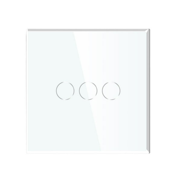 Standard Touch Switch Capacitive Luxury 1/2/3Gang 2Way Wall Switch Glass Panel Touch Light Switch Black White Gold ,Easy to Installation