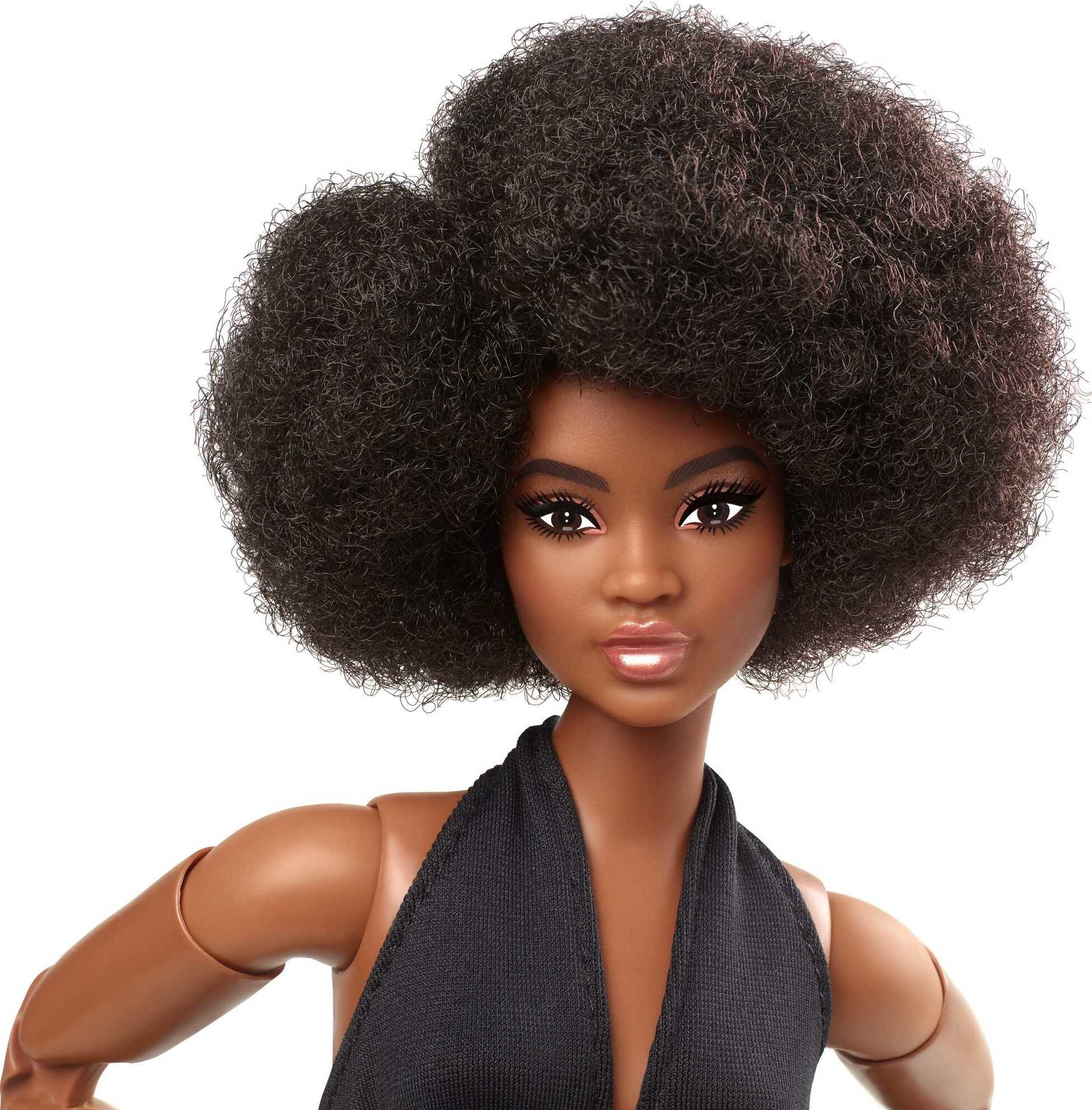Barbie Looks Collectible Fashion Doll, Posable with Natural Hair & Black Jumpsuit - image 4 of 5