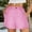 Pink, variant on Rezuofi 1 Pcs Womens Summer Shorts Mid-Waist Cuffed Hem Corduroy Shorts with Pockets